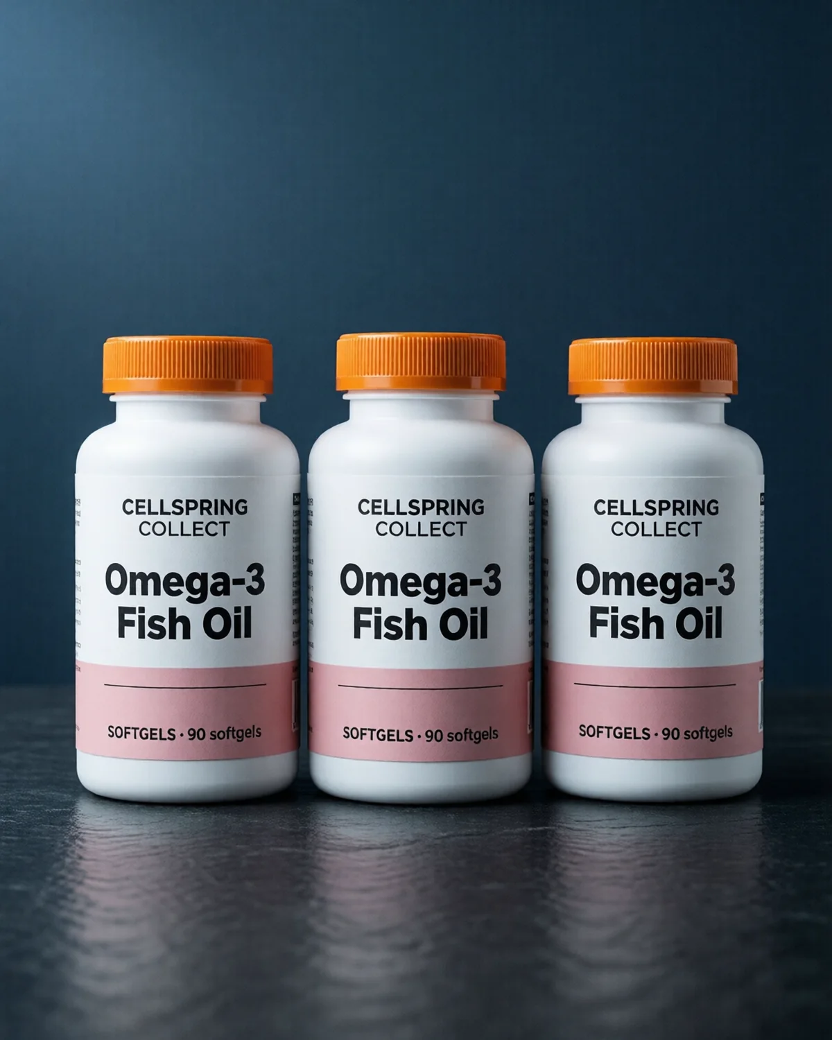 Omega-3 Fish Oil, 3 Bottles, 3 bottles